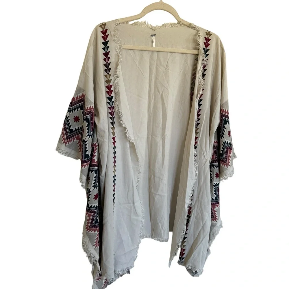 FREE PEOPLE AZTEC FRINGE CARDIGAN